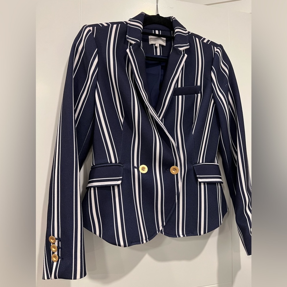 1. State Women’s Navy Striped Nautical Blazer - Size Small